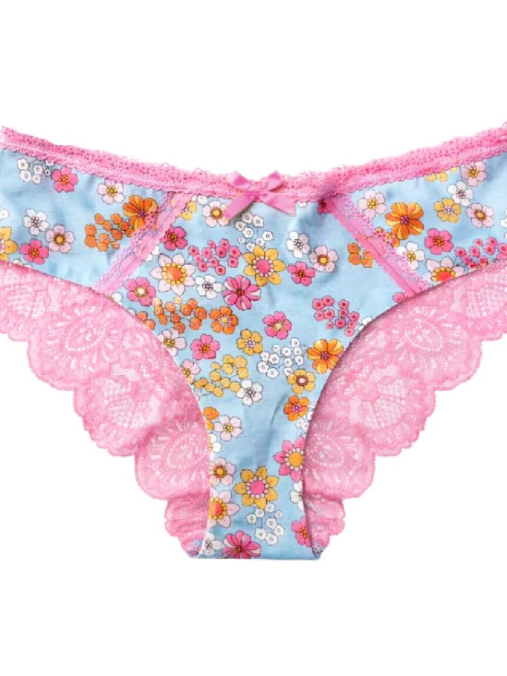 Splendies Maisie Pink Lace Bikini Panties Floral Lingerie Underwear New
